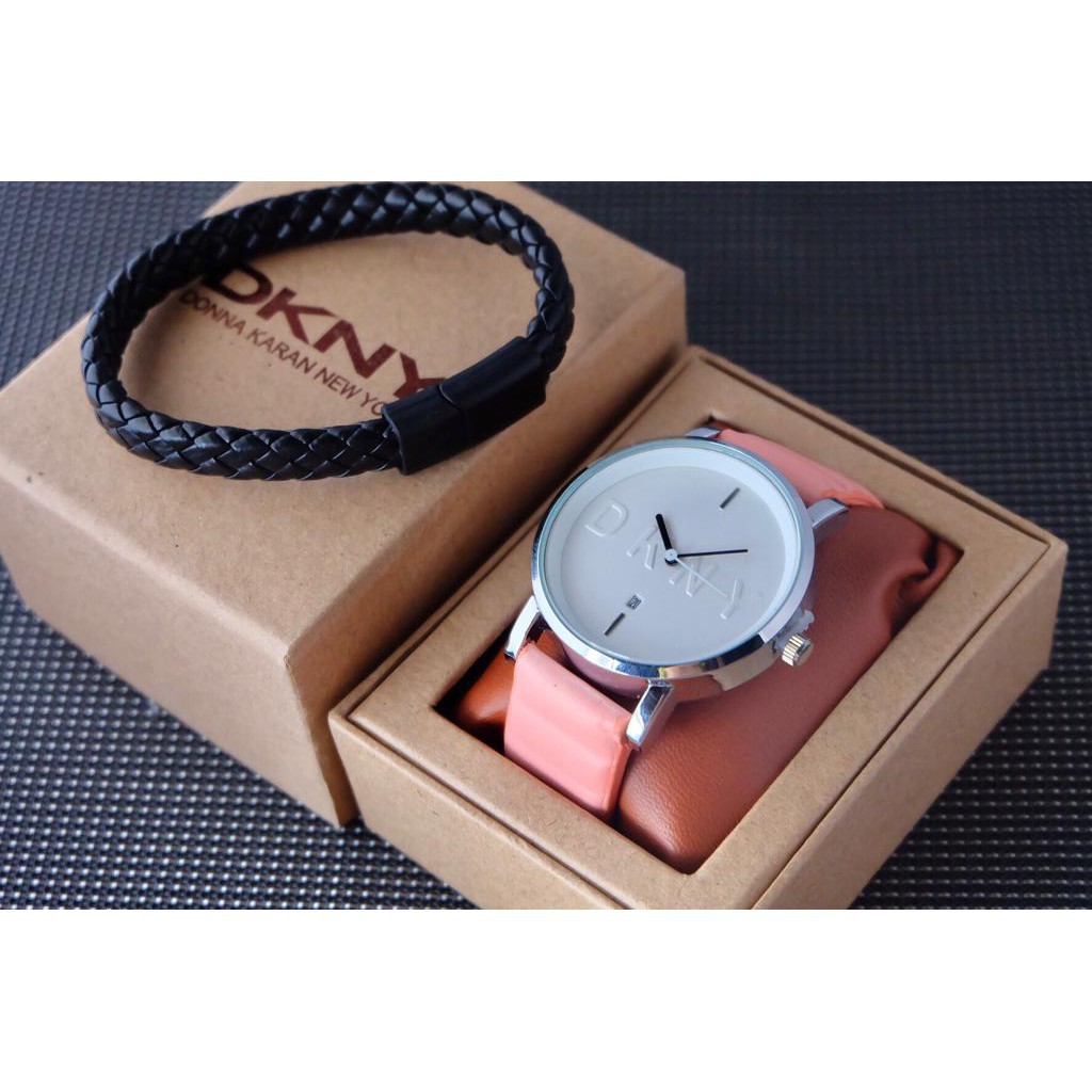 JAM TANGAN PRIA/ JAM TANGAN COWOK / JAM TANGAN MURAH /JAM GROSIR MURAH DKNY PAKET FREE GELANG GA1867