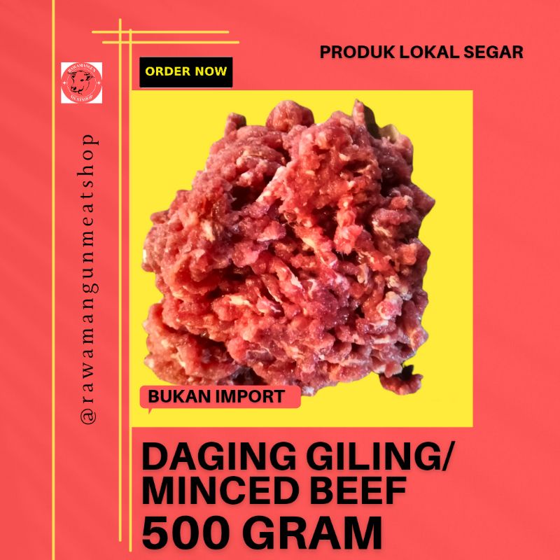 

0Daging giling sapi minced beef premium 500gr/daging cincang/ lokal fresh