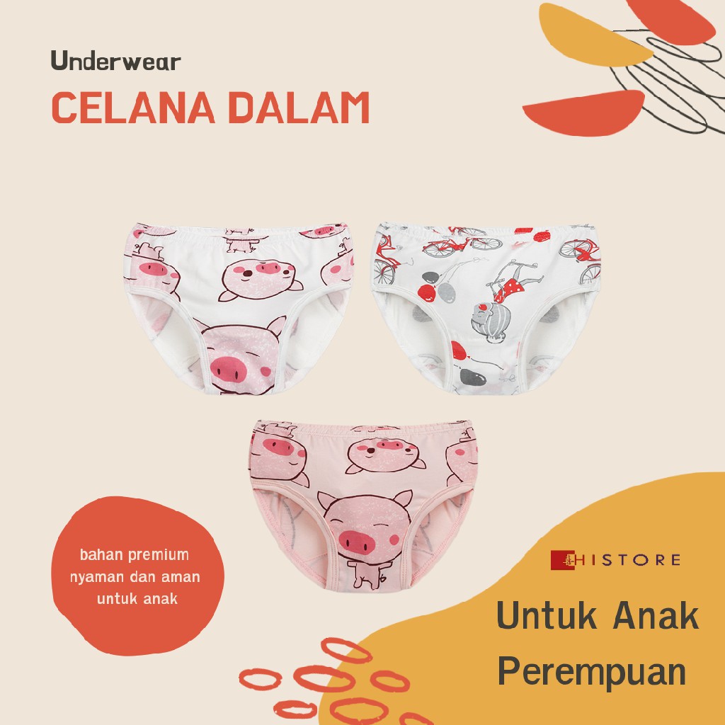 [HI] 5 PCS BREAD UNDERWEAR BOY &amp; GIRL BRIEFS CELANA DALAM ANAK 2 – 6 TAHUN BAHAN PREMIUM