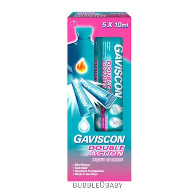 Gaviscon Double Action Liquid 5x 10ml Obat Sakit Maag Cair sachet