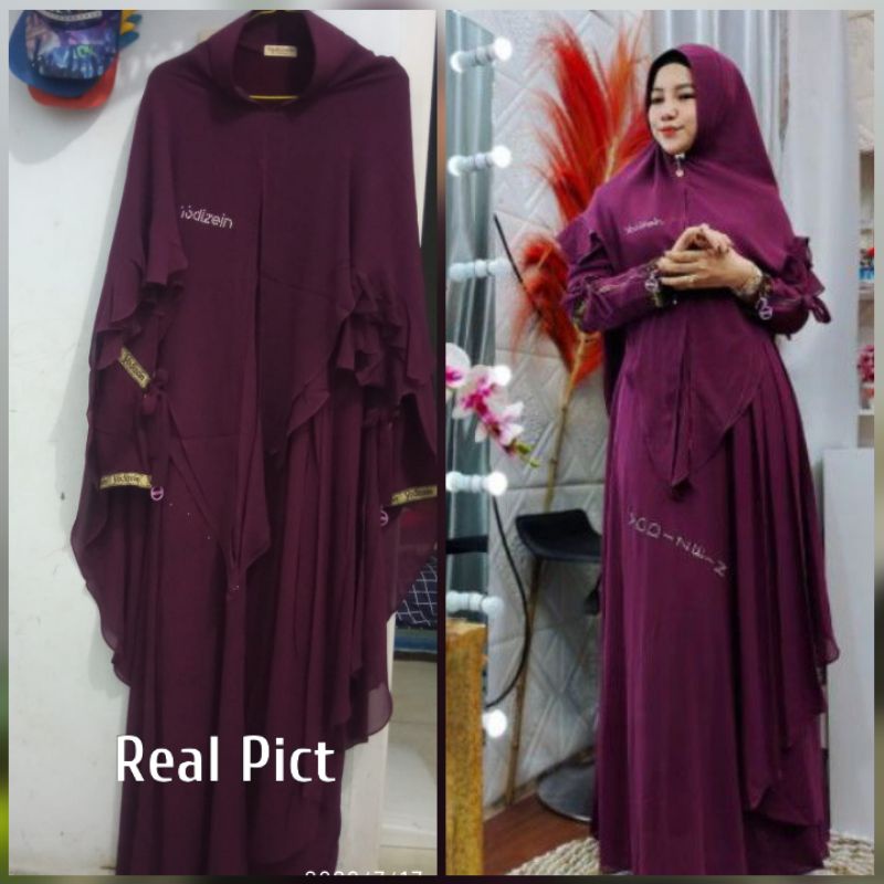 PL gamis/dress set Khimar syar'i original branded by yodizien mewah elegant pesta premium preloved/s