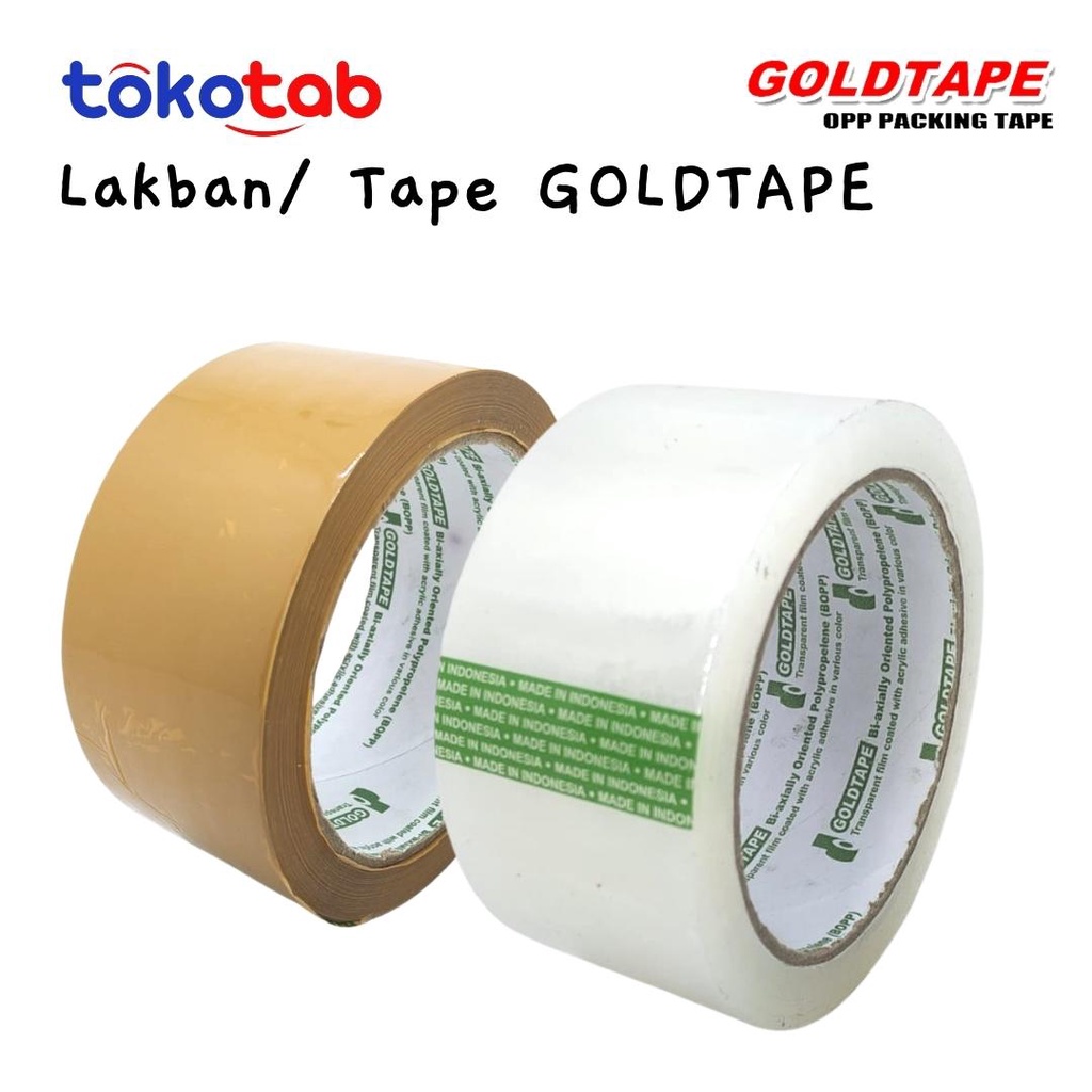

Tokotab - OPP Lakban GOLDTAPE Bening & Coklat 48 mm 2 inch
