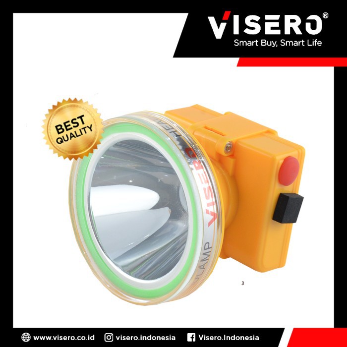 Senter Kepala Selam 50W Super LED Cahaya Kuning Visero (VHL-5350AYS)