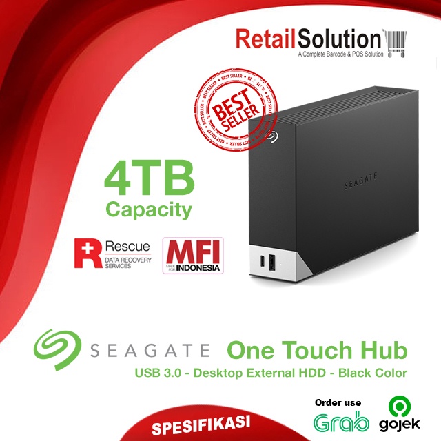 HDD External 3.5&quot; - Hardisk Seagate One Touch Hub 4TB USB 3.0 MFI