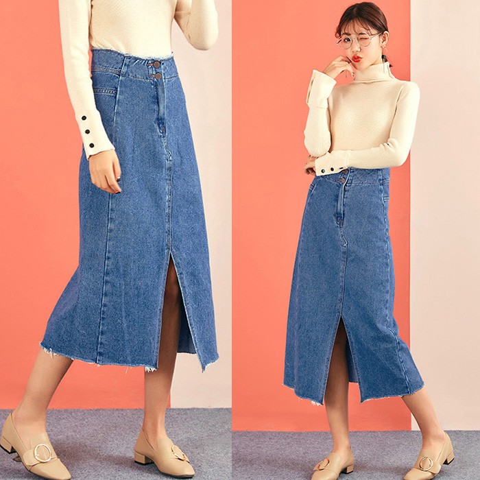 KARAKOREA -  6160 Grace Denim Skirt