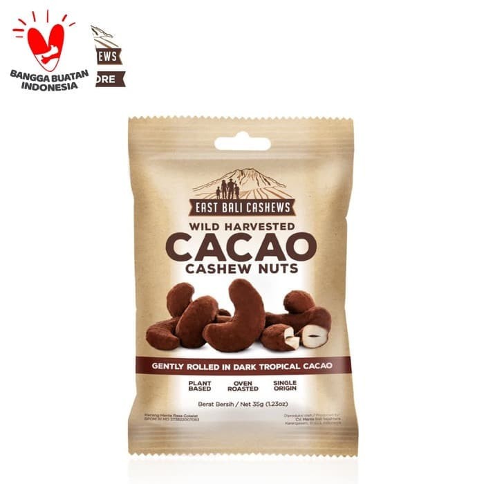 

East Bali Cashews Cacao 35 Gram | Snack Mede Cokelat Premium