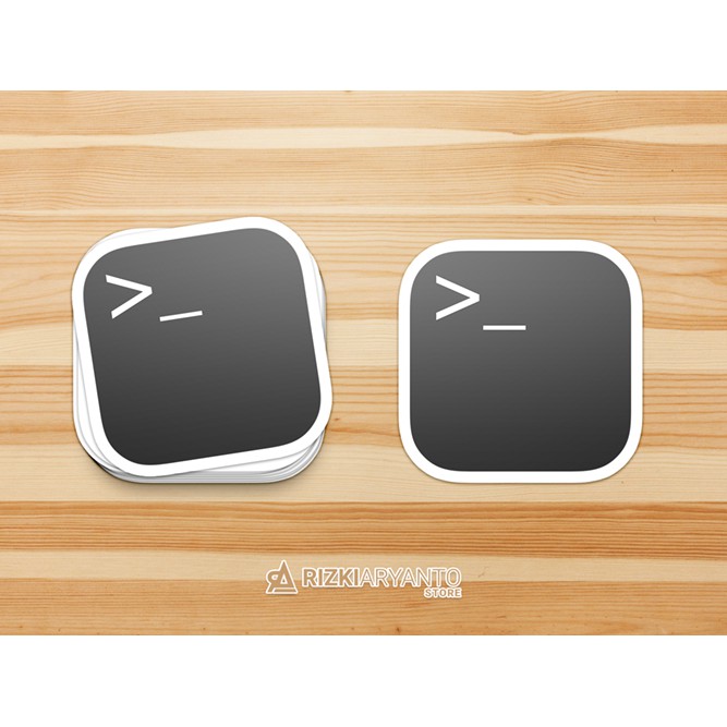 Sticker - Stiker Logo Terminal Linux untuk PC Laptop HP dll