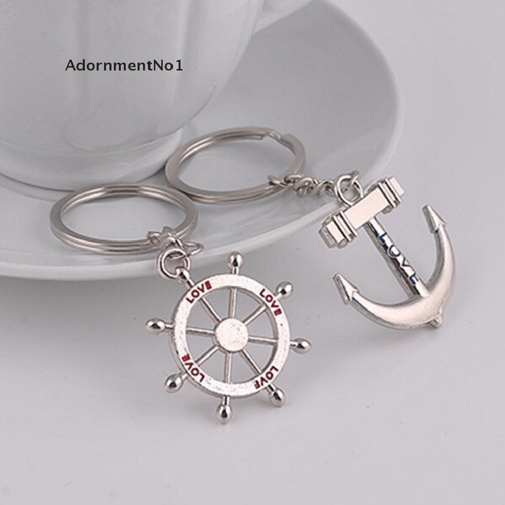 (AdornmentNo1) 2pcs Gantungan Kunci Bentuk Hati Untuk Pasangan