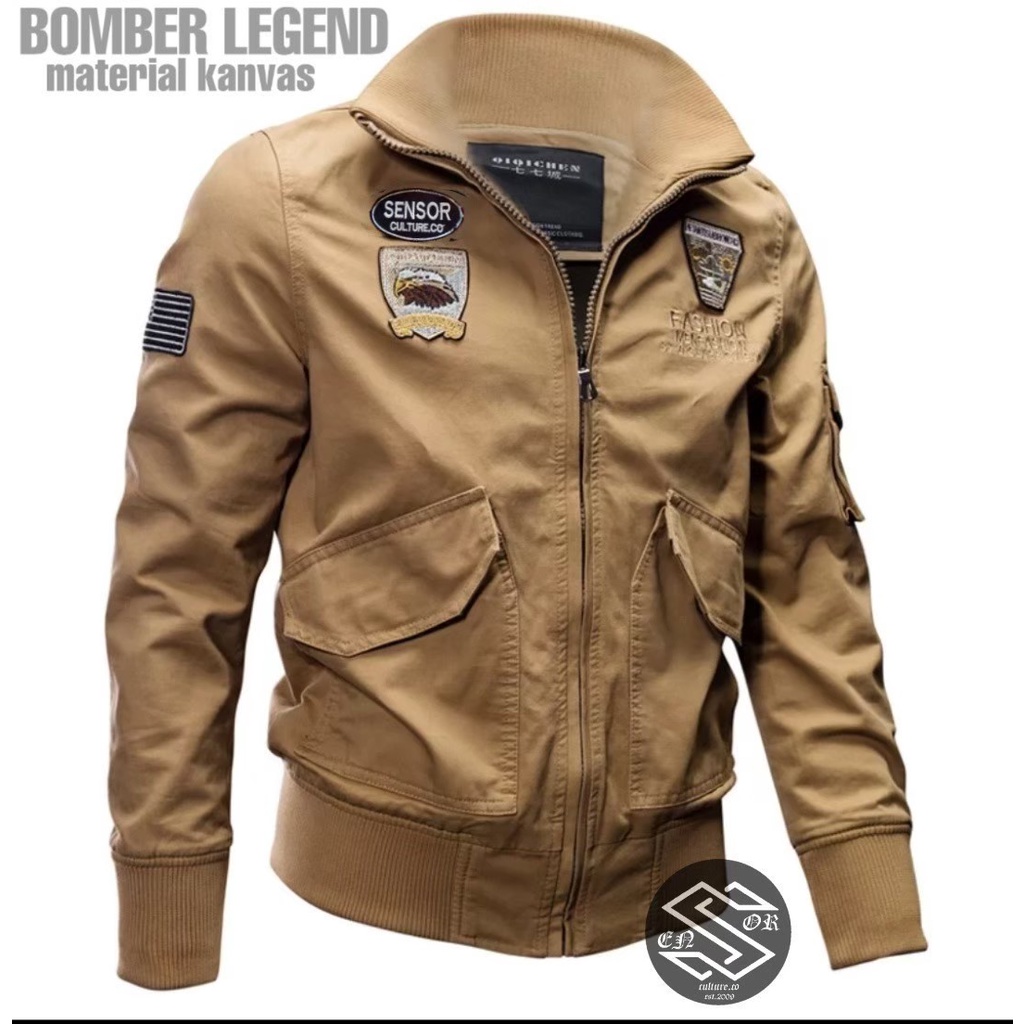 AKN- JAKET BOMBER PRIA / JAKET MOTOR CANVAS / JAKET BOMBER COWOK TERBARU ORIGINAL SENSOR