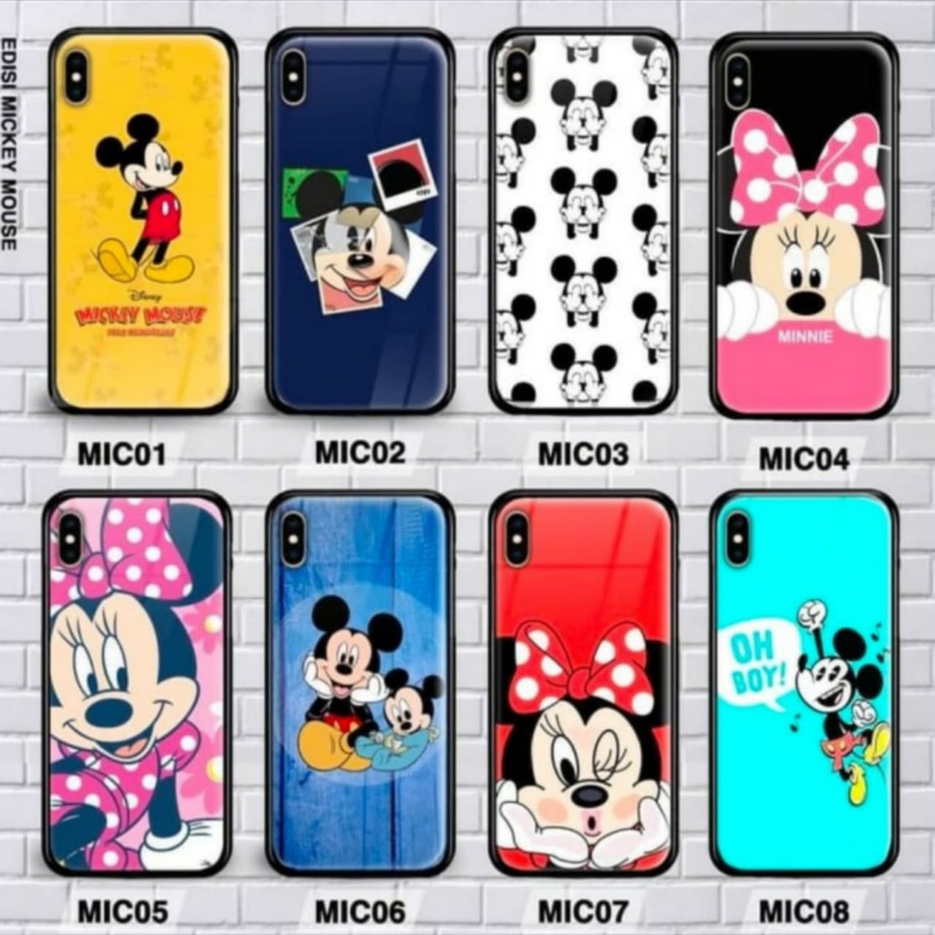 XIAOMI REDMI 9 , 9A , 9C , NOTE 9 , NOTE 9 PRO PREMIUM CASE GLASS MOTIF MICKEY MOUSE 3
