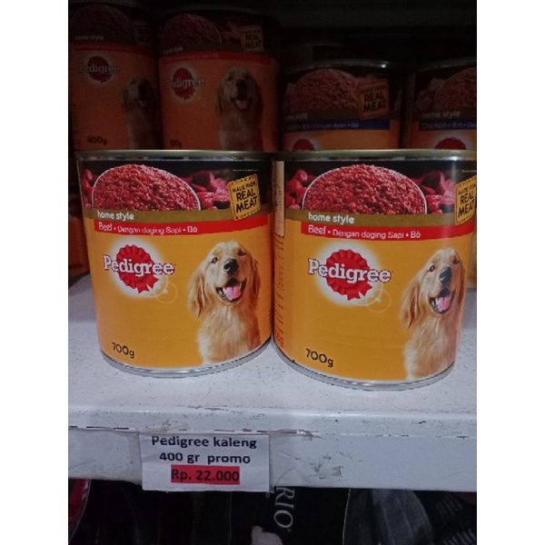 Pedigree kaleng beef 700gr Makanan basah anjing