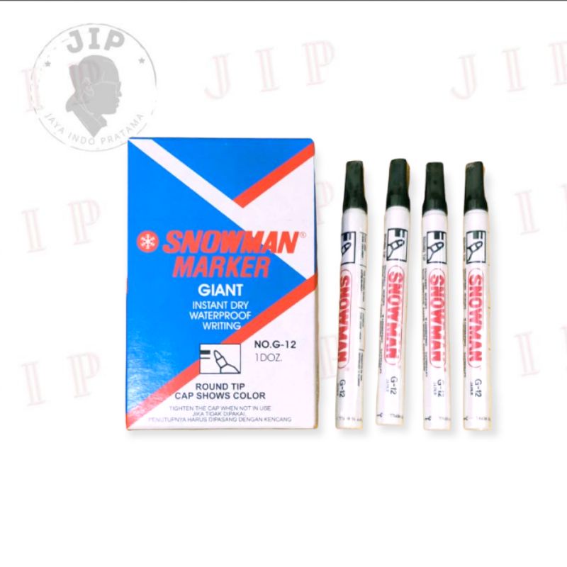 

(PCS) Spidol Permanent Snowman G-12- Permanent Marker ORI