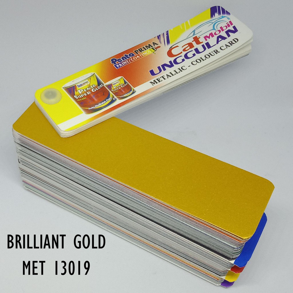 CAT PENTA BRILLIANT GOLD 13019 200 gram - cat mobil gold - penta metallic gold- cat penta gold metallic