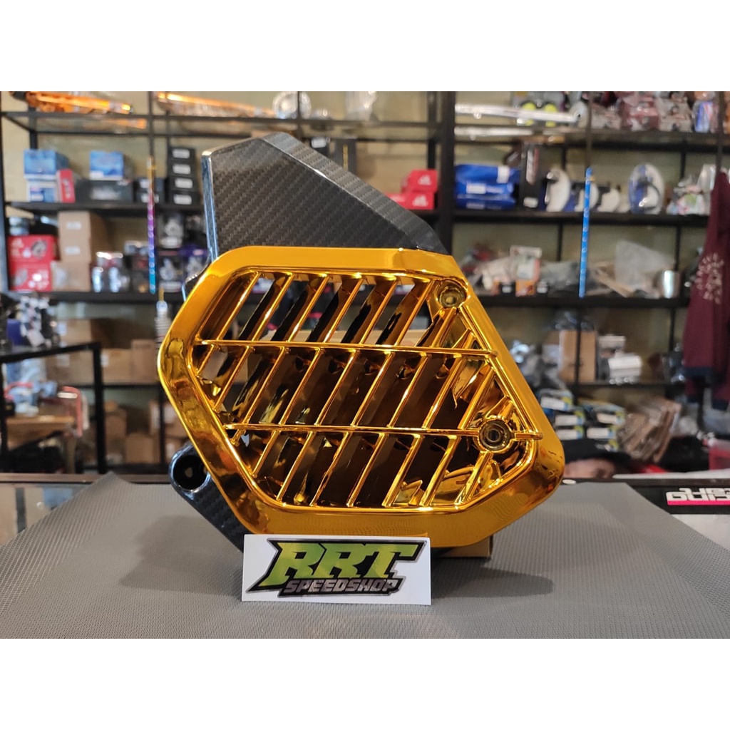 COVER RADIATOR PCX 2018 CARBON GOLD