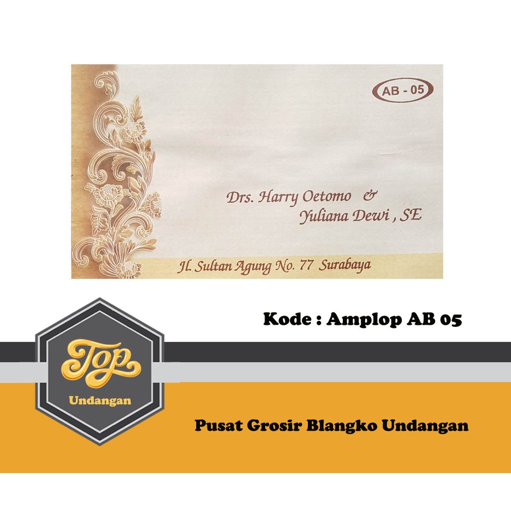 

Amplop Falah AB 05 Harga Murah isi 50 Tanpa Cetak Tulisan