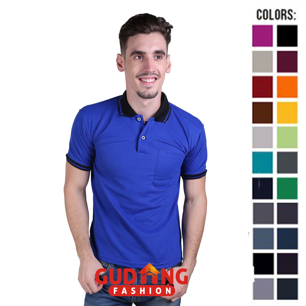 Kaos Pria Berkerah Polo Pendek - Banyak Pilihan Warna PLS (COMB)