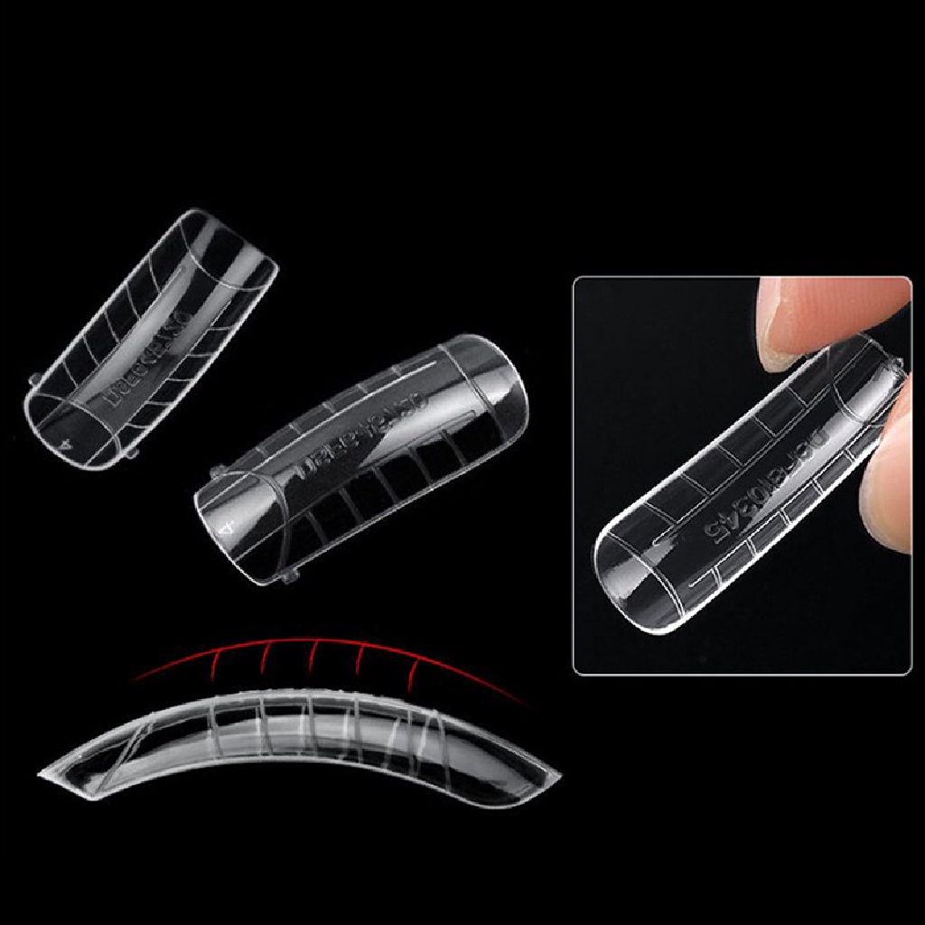 [OOID] 120pcs Kit Plastic Curve False Nails Art Dual Form French Tips Gel Extension ID