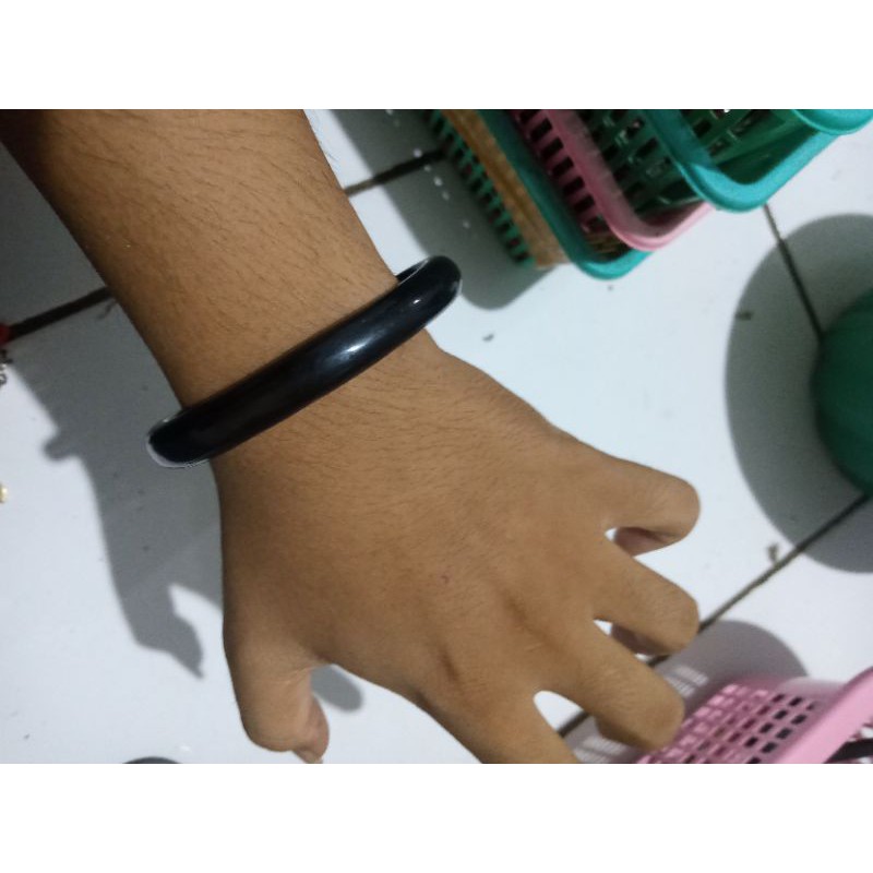 GELANG TALI ARUS HITAM SUPER PRESISI MOTIF ENGSEL