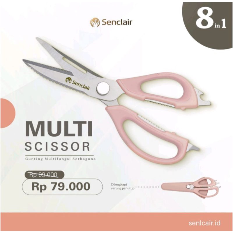 MULTI SCISSOR 8 IN 1 GUNTING SERBAGUNA SENCLAIR