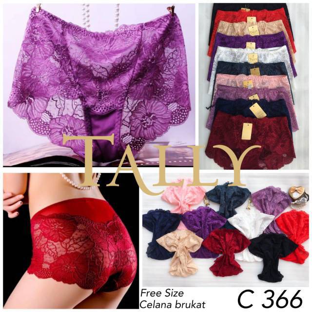 CD BRUKAT TALLY 366 CELANA DALAM RENDA WANITA - BUNGALILY