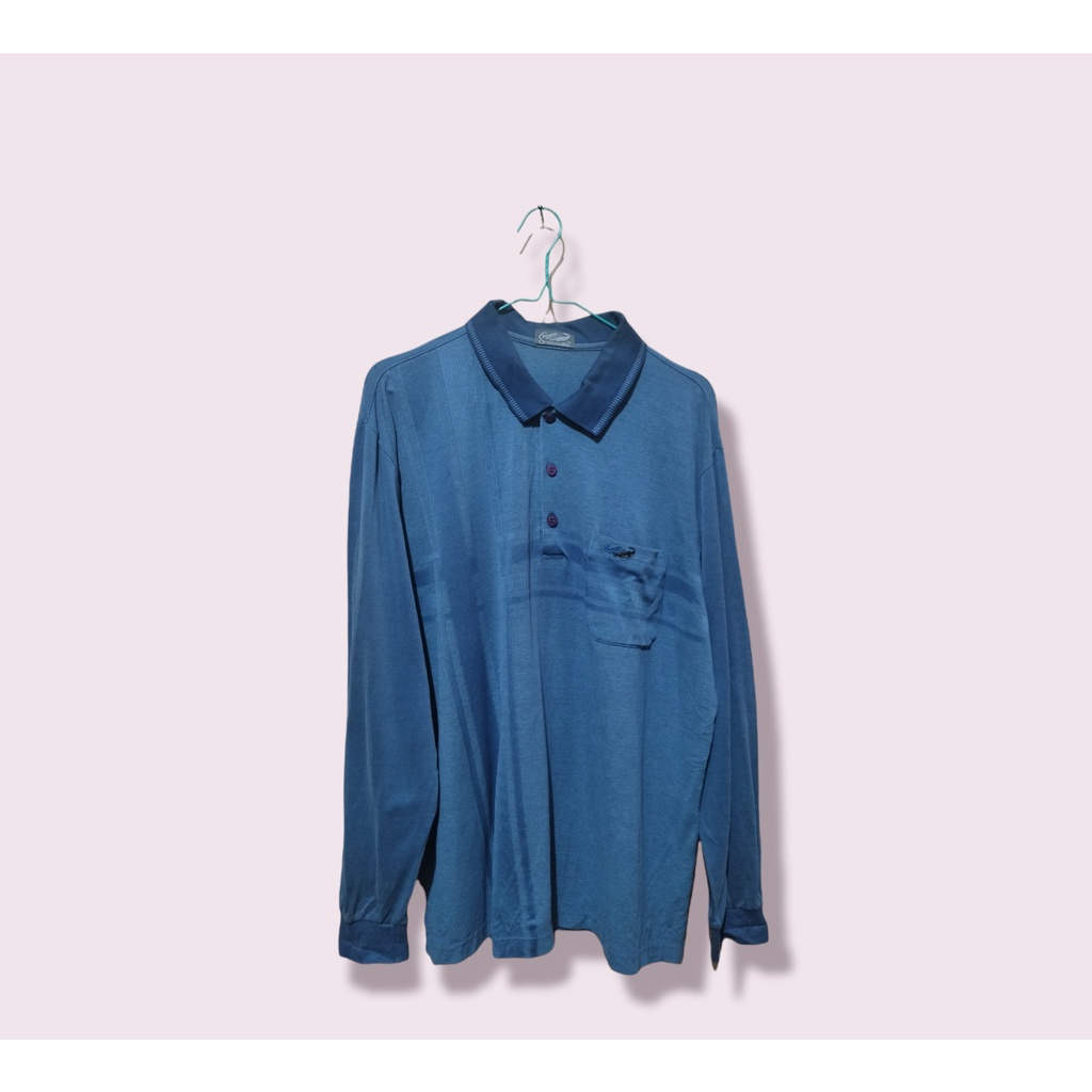 Kaos Polo Pria Lengan Panjang Crocodile