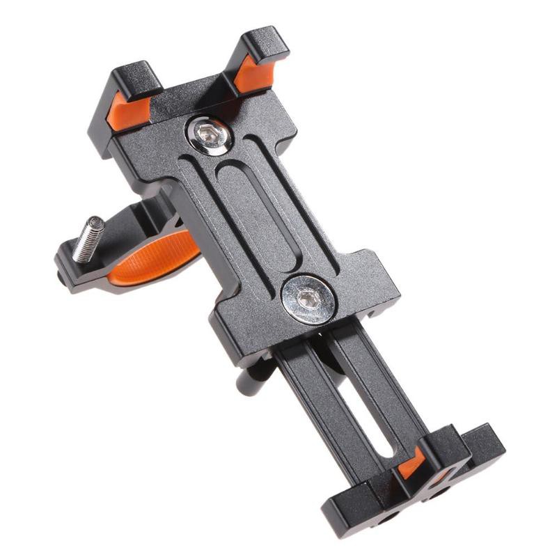 Holder Smartphone Sepeda Aluminum Handlebar Bracket Anti Slip - BM03 - Black/Orange