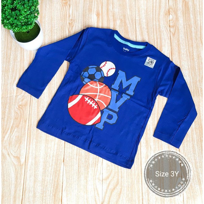 Atasan Kaos lengan panjang anak laki laki Baby Victory Size 1 - 6 Tahun