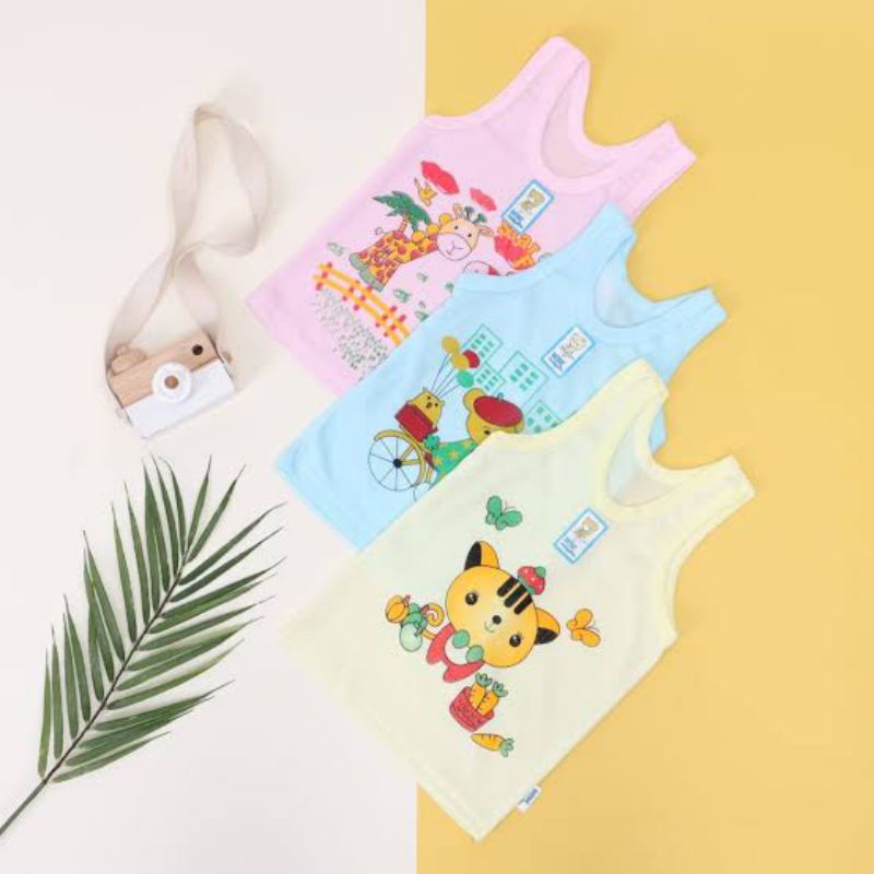 3 Pcs Kaus Dalam Anak Karakter BEBE SNI - Singlet Anak Bergambar