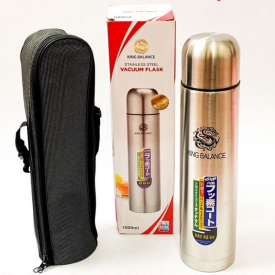 TERMOS KAPSUL STAINLESS STEEL 1L / 500 ML FREE SARUNG /VACUUM FLASK 1000 ML /500 ML