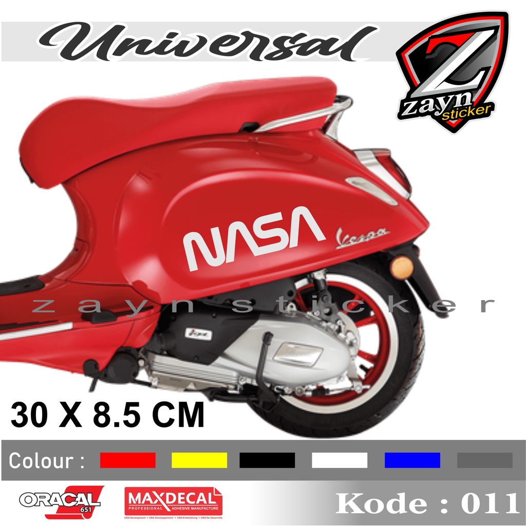 TERMURAH, STIKER LIST CUTTING STICKER NASA VESPA SCOOPY GENIO VINO DLL 011