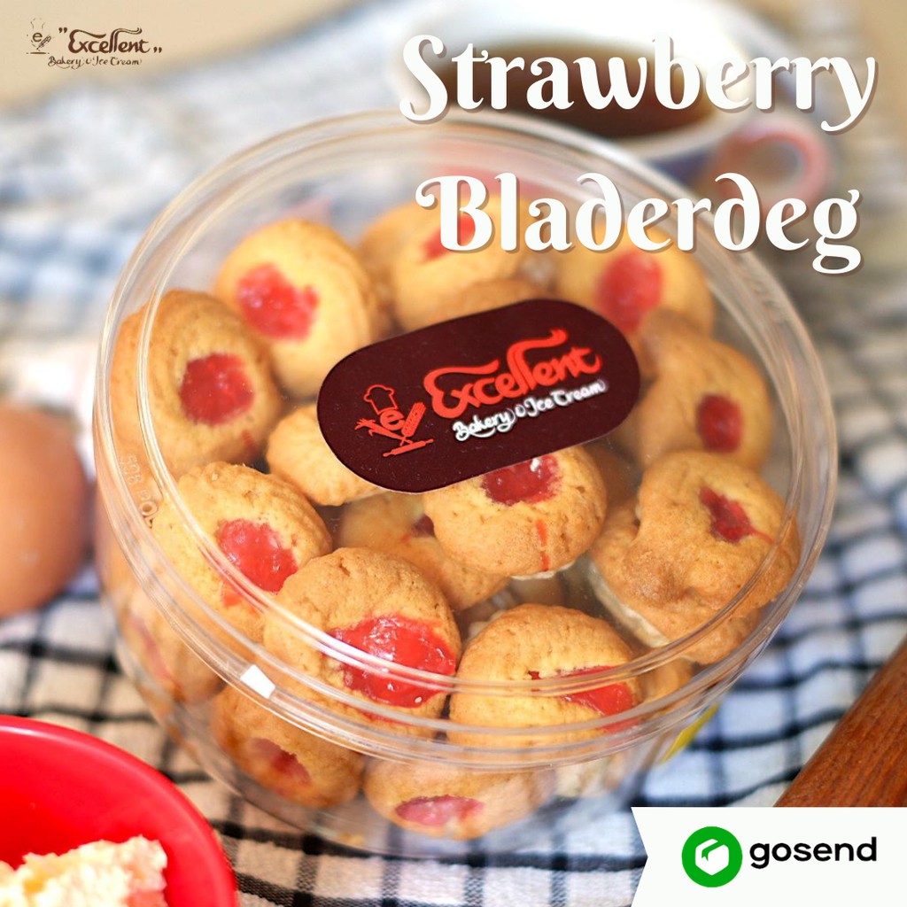 

ROTI / KUE KERING - STRAWBERRY BLADERDEG - EXCELLENT BAKERY & ICE CREAM