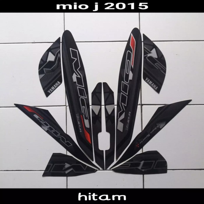 Stiker Striping List Body Full Set Motor Yamaha Mio J 2014 2015 Hitam TERMURAH