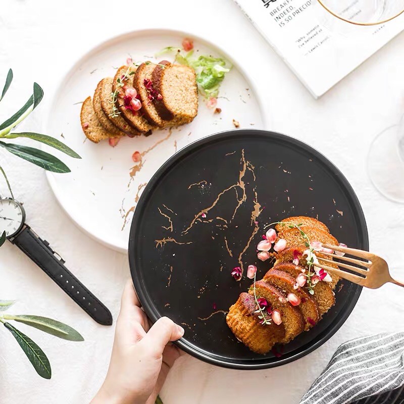 Piring Marbel/ Piring Marble/ Marble Plate/ Dinner Set Keramik Sparkling