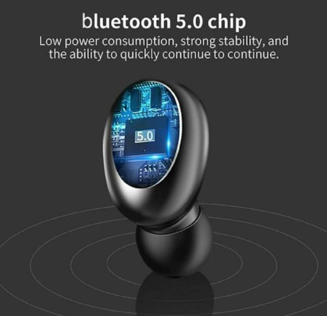 Headset Earphone Bluetooth 5.0 LED Digital Display Wireless Gaming Mode TWS T8 IPX7 Water Proof