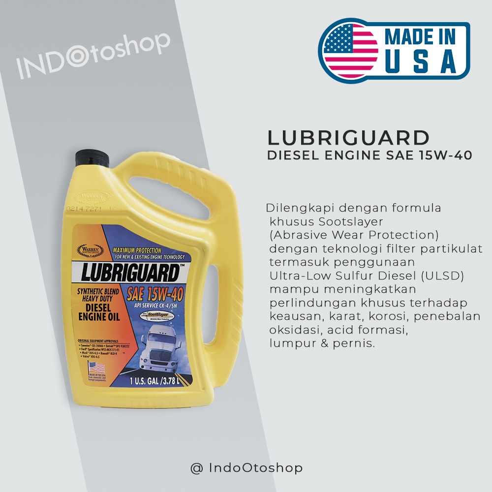 OLI MOBIL DIESEL LUBRIGUARD 15W-40 SM CK-4 SYNTETHIC 3.78L