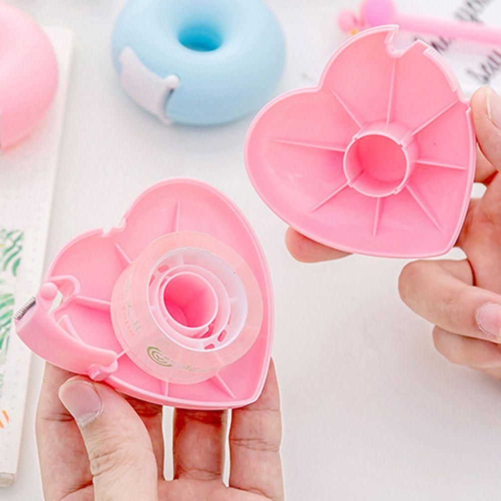 Agustinina Tape Holder Perekat Wanita Plastik Love Heart Candy Color Easy Tear Eyelash Extension Tape Cutter