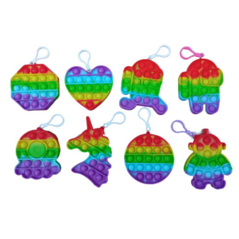 [Ready]1 mainan edukasi anak Indonesia murah pop it unicorn among us rainbow-8