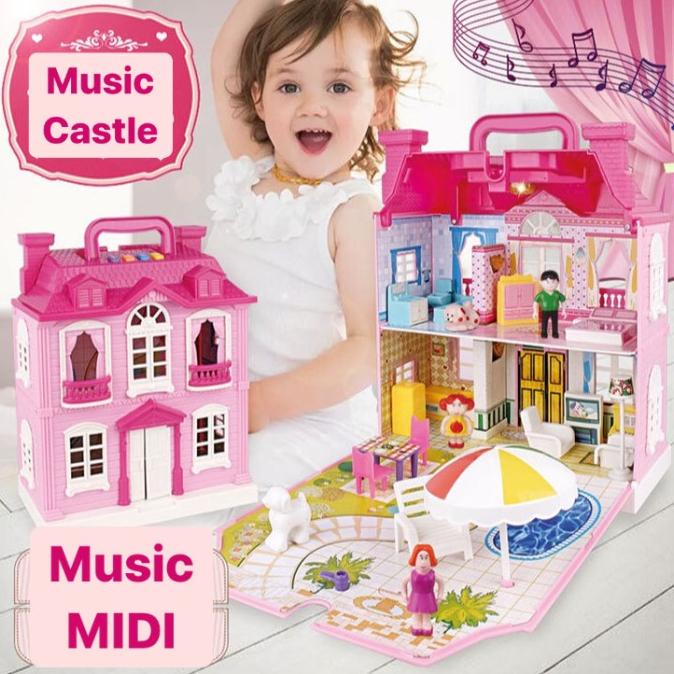 Mainan Rumah Rumahan Play House Anak Rumah Boneka Anak Perempuan