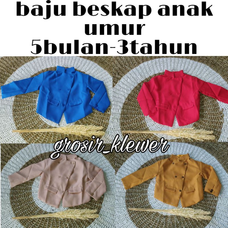 BAJU BESKAP ANAK UMUR 3BULAN- 3 TAHUN