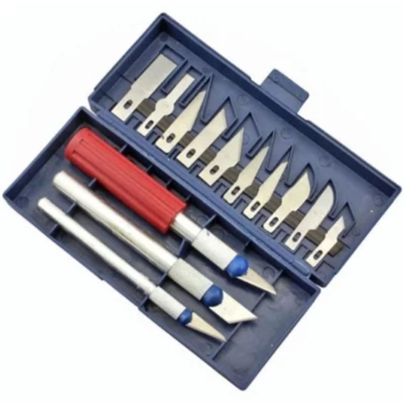 

Pen Cutter 13in1 SET 3 Handle Pisau Ukir