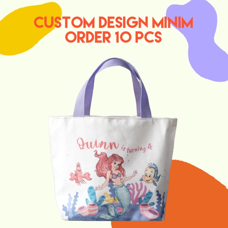 (CUSTOM DESAIN) MINI TOTEBAG BLACU - MINIMAL ORDER 10 pcs