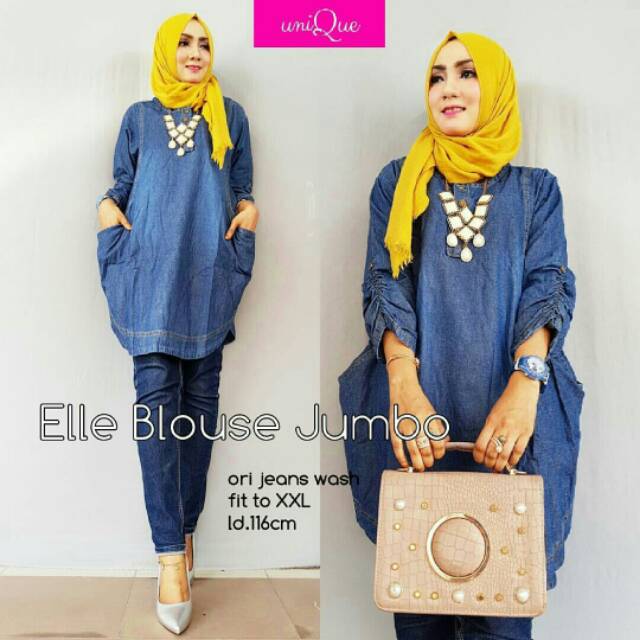 Elle Blouse Jumbo  Jumbo  wanita blouse Jumbo  baju  Jumbo  