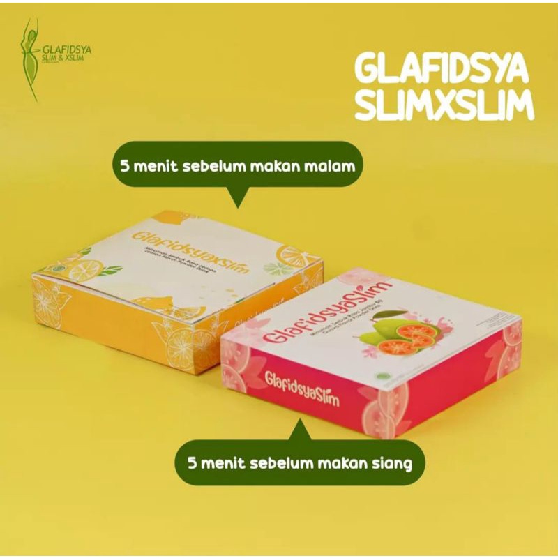 Glafidsya Slim 1/2 Paket (7 Sachet Rasa Guava &amp; 7 Sachet rasa Lemon)