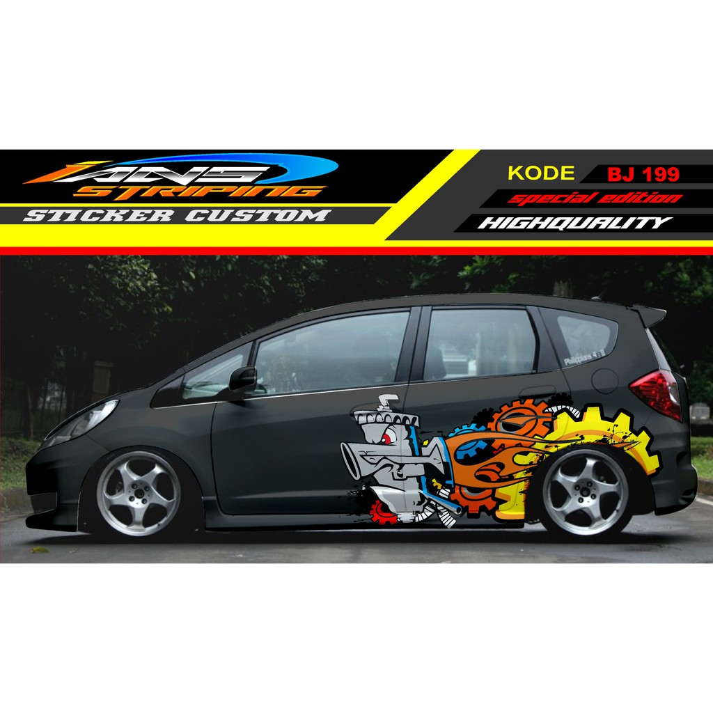 VARIASI STICKER MOBIL HONDA JAZZ / DECAL STICKER MOBIL JAZZ / STIKER MOBIL / VARIASI STIKER MOBIL