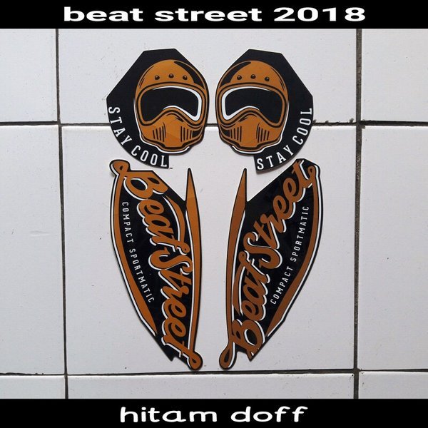 stiker motor beat street 2018 hitam doff