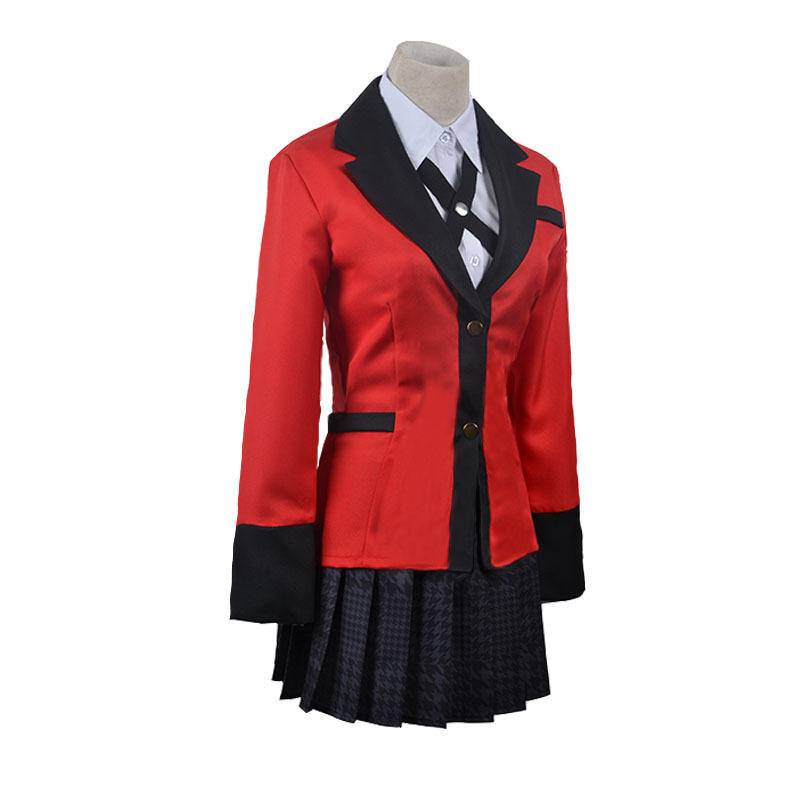 【Wetrose】Ready Stock Kakegurui Cosplay Yumeko Jabami Kirai Saotome Mary Meari Runa Amine Costume Kostum Seifuku Baju Clothes Full Set, Wig