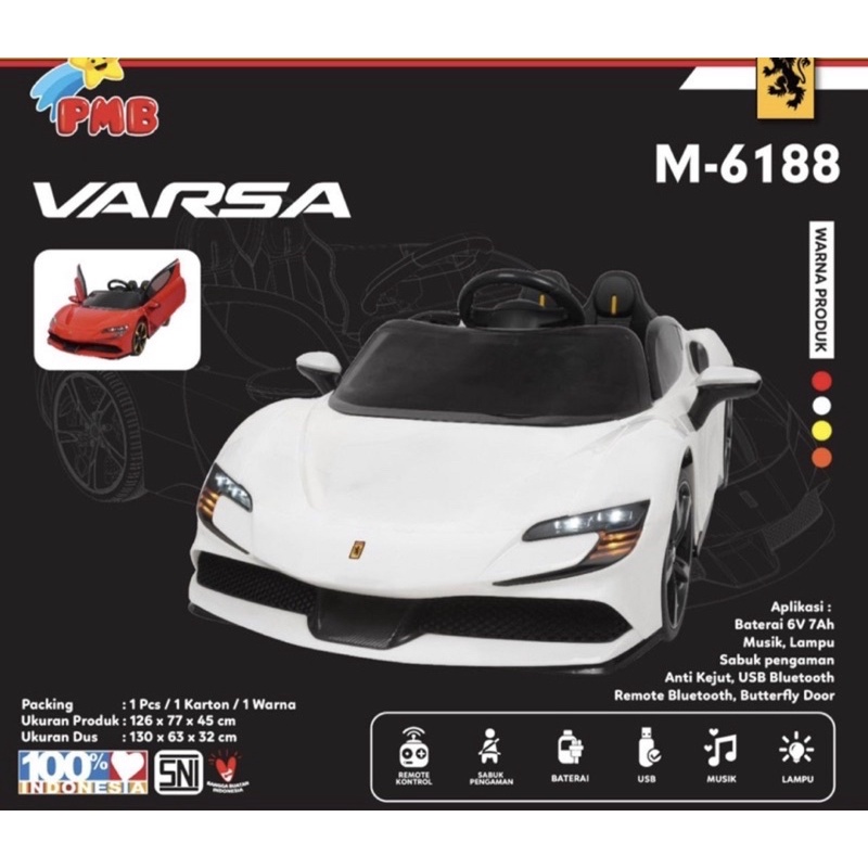 Mobil Accu Anak PMB M 6188 Varsa ferrari-3