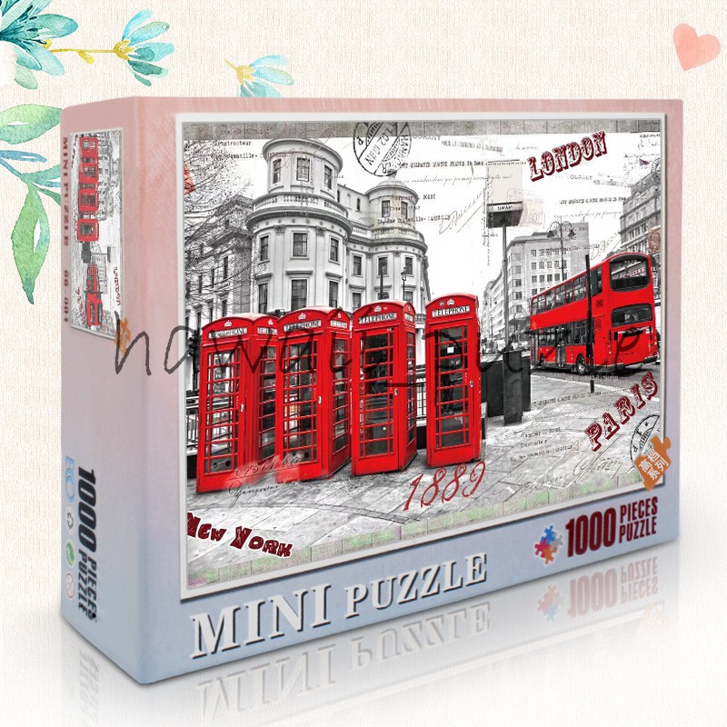 Mini Puzzle 1000 pcs Mainan Jigsaw Puzzle-LONDON