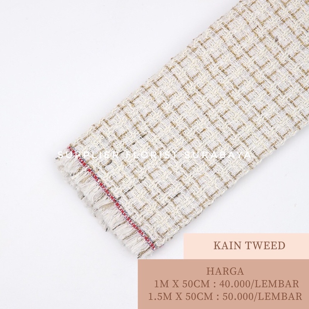 KAIN PEMBUNGKUS WRAP BUNGA MODEL TWEED KERTAS WRAPPING KOREAN STYLE TWEED FLOWER HAND BOUQUET ROUND STYLE