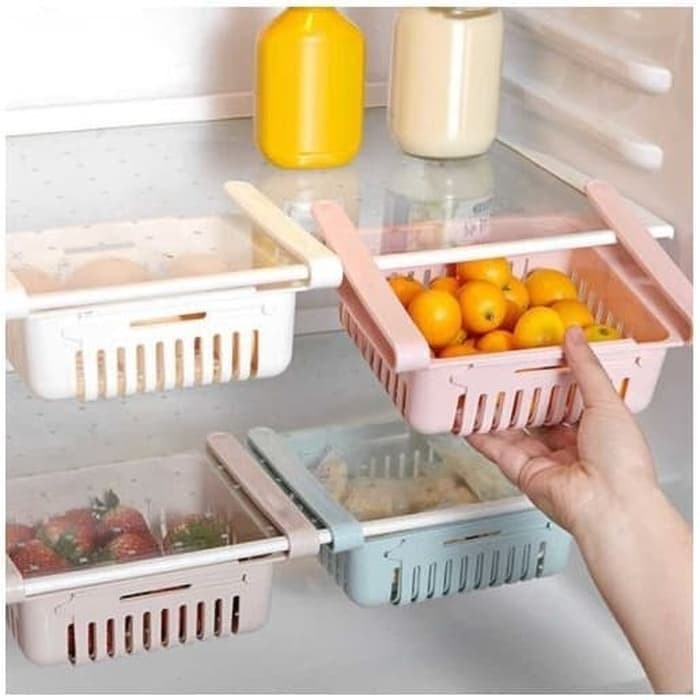 Rak Kulkas Multifungsi Refrigerator Storage Box Kulkas Organizer